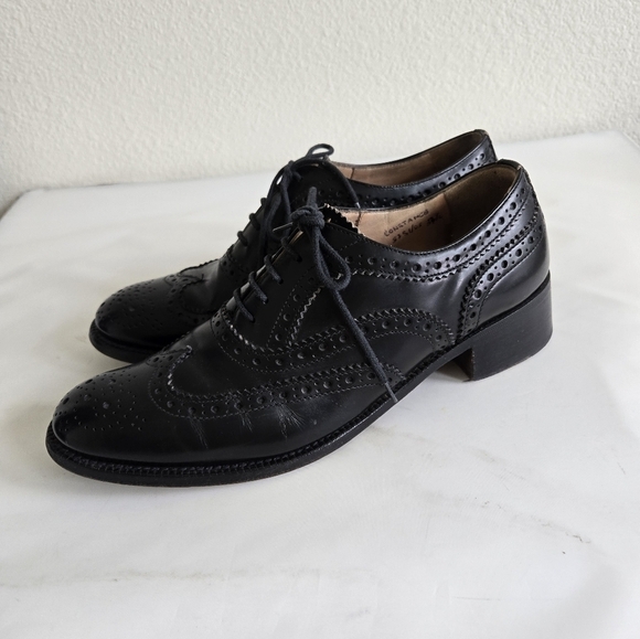 Church Constance Oxford Brogues Bkack Leather English Shoes size 37.5 or US 7.5 - Picture 1 of 16